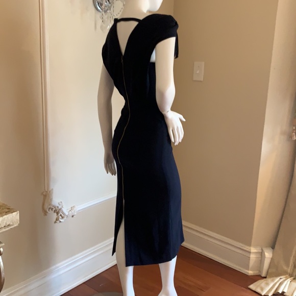 ROLAND MOURET Eclipse wool-crêpe midi dress size 2 - Picture 7 of 12